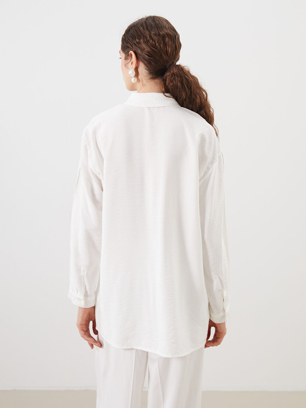 LCW Modest Woman ECRU Shirt Tunic -S5O842Z8-EEW
