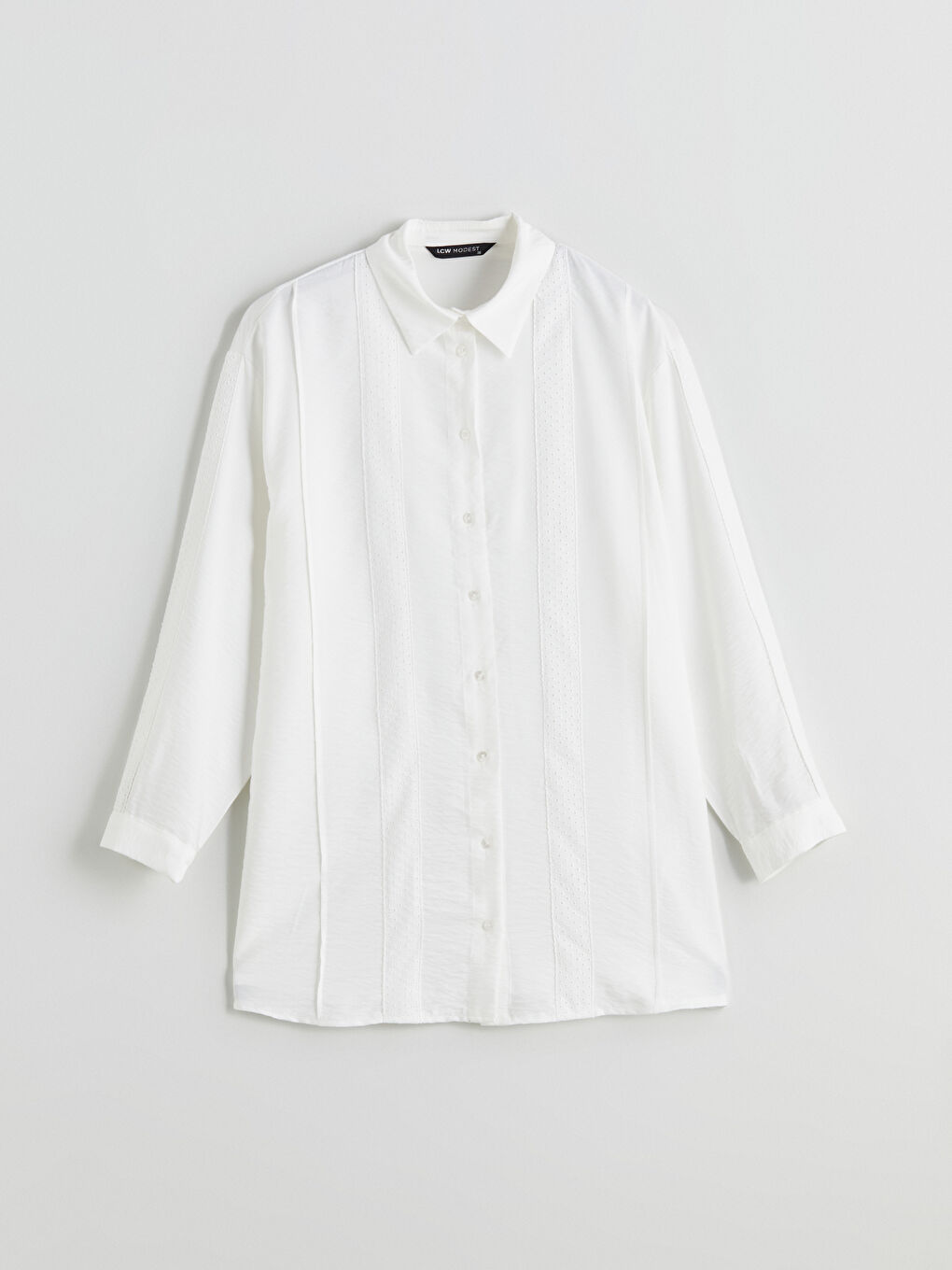 LCW Modest Woman ECRU Shirt Tunic -S5O842Z8-EEW