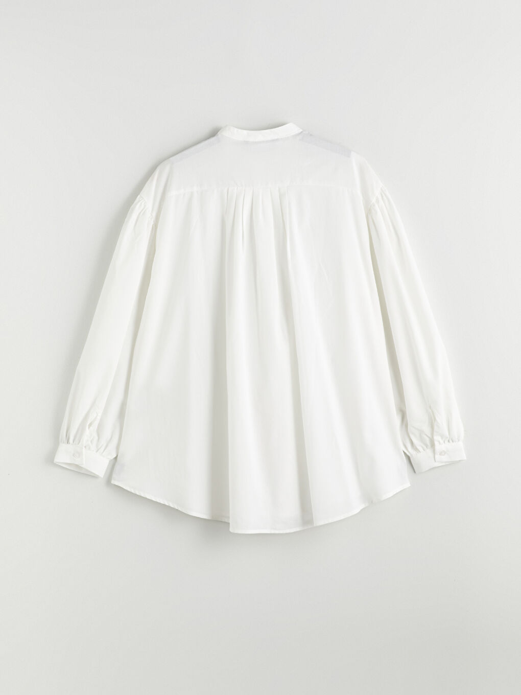 Ekru Hakim Yaka Pileli Kadın Gömlek Tunik-5