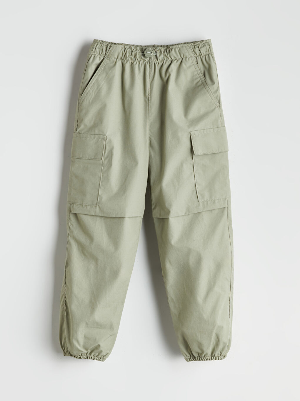Elastic Waist Boys' Cargo Trousers -S5O879Z1-GGY