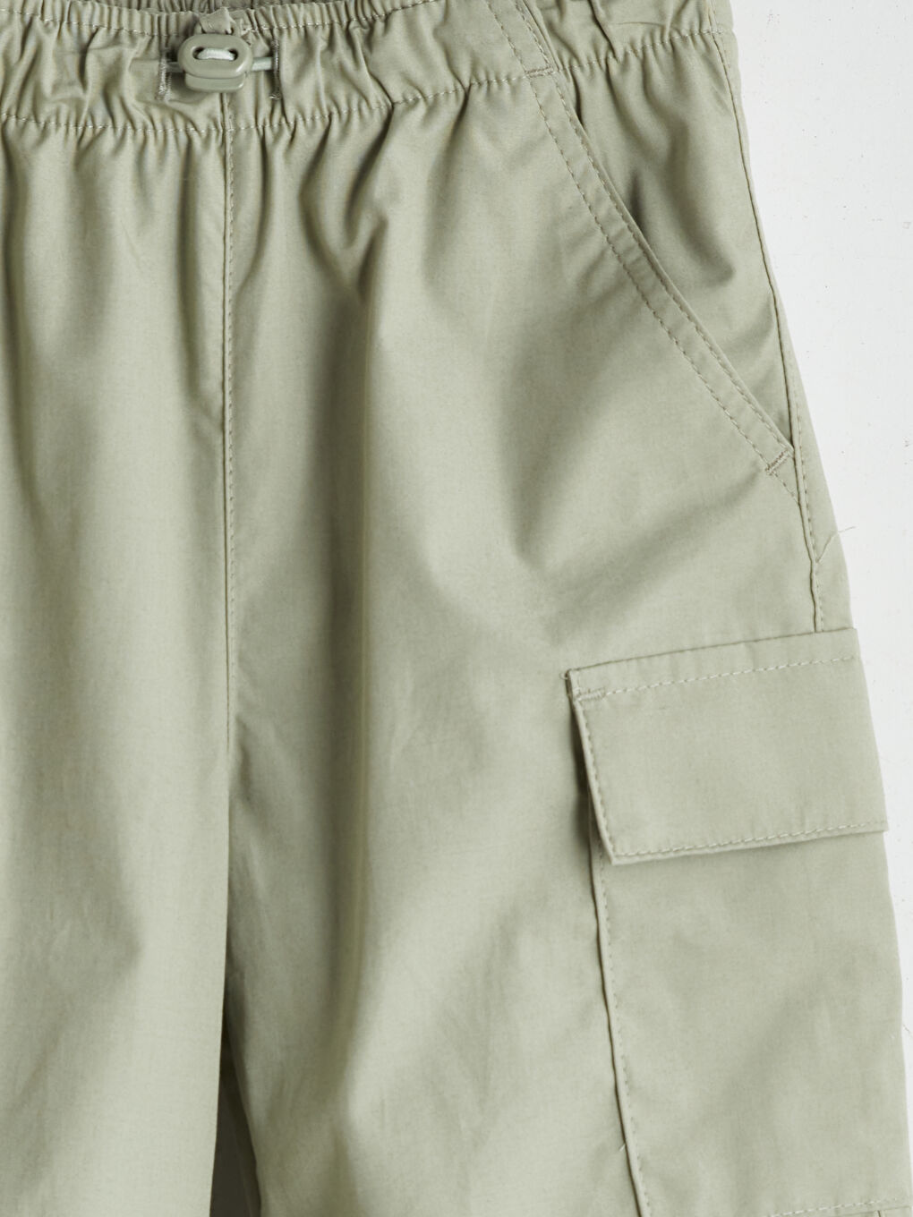 Elastic Waist Boys' Cargo Trousers -S5O879Z1-GGY