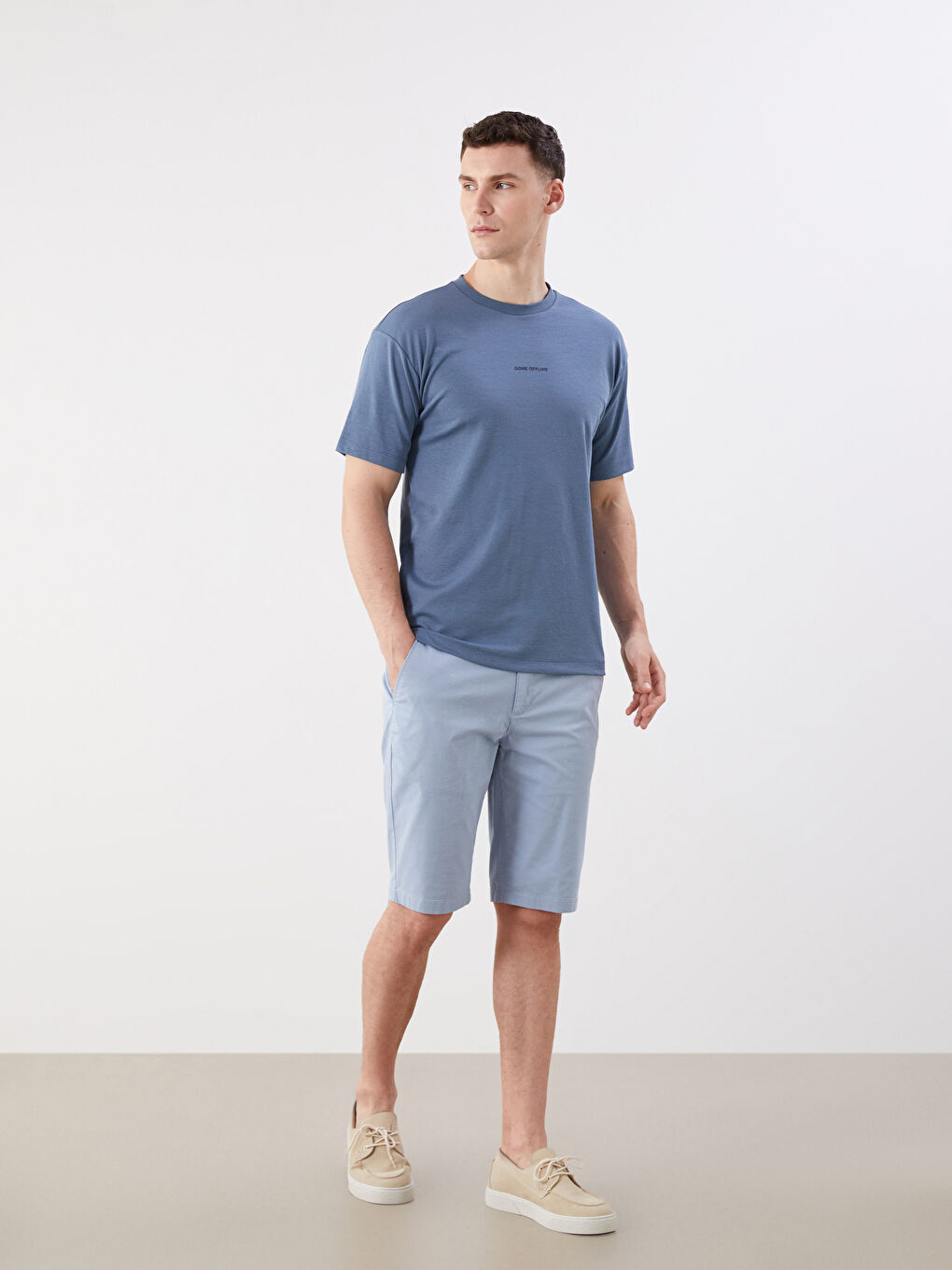 Crew Neck Printed Men's Pyjama Top -S5O889Z8-H8X