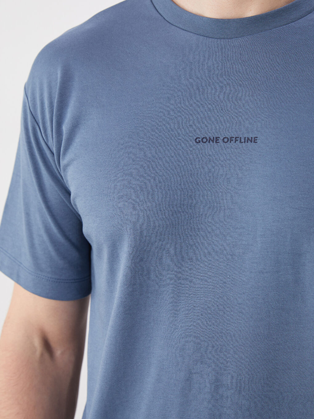 Crew Neck Printed Men's Pyjama Top -S5O889Z8-H8X