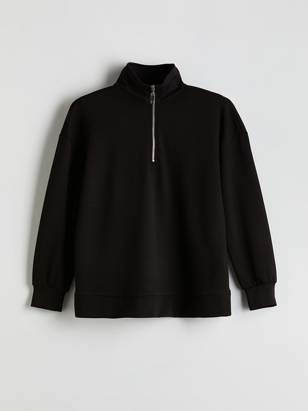 LCW Comfort Siyah Dik Yaka Kadın Sweatshirt - 4