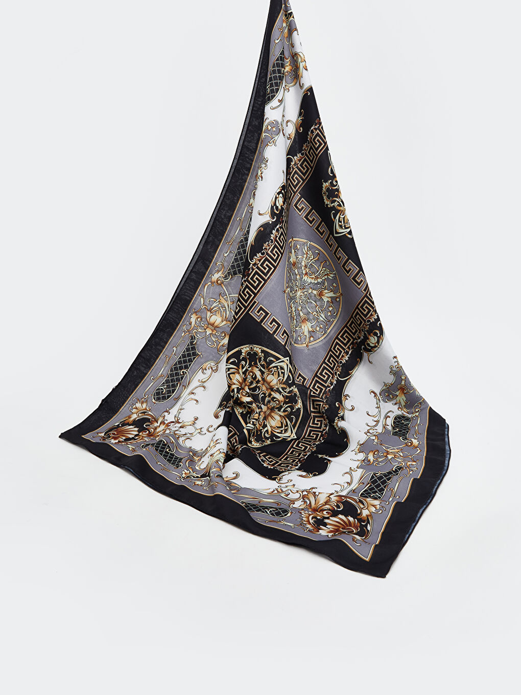 Ekru Desenli Kadın Şal