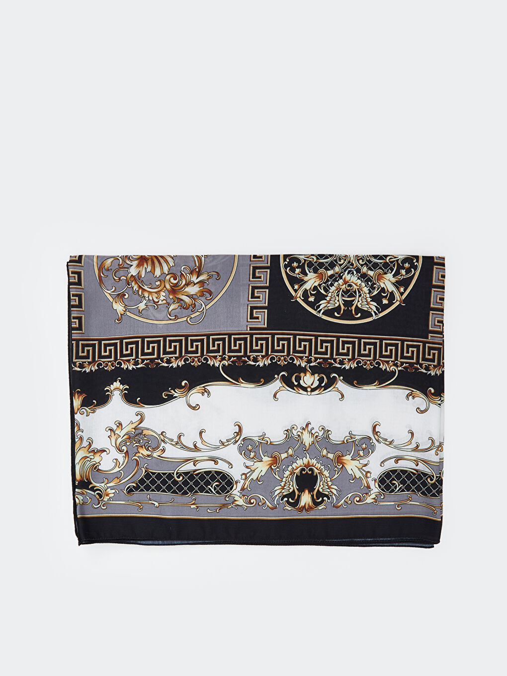 Ekru Desenli Kadın Şal-1