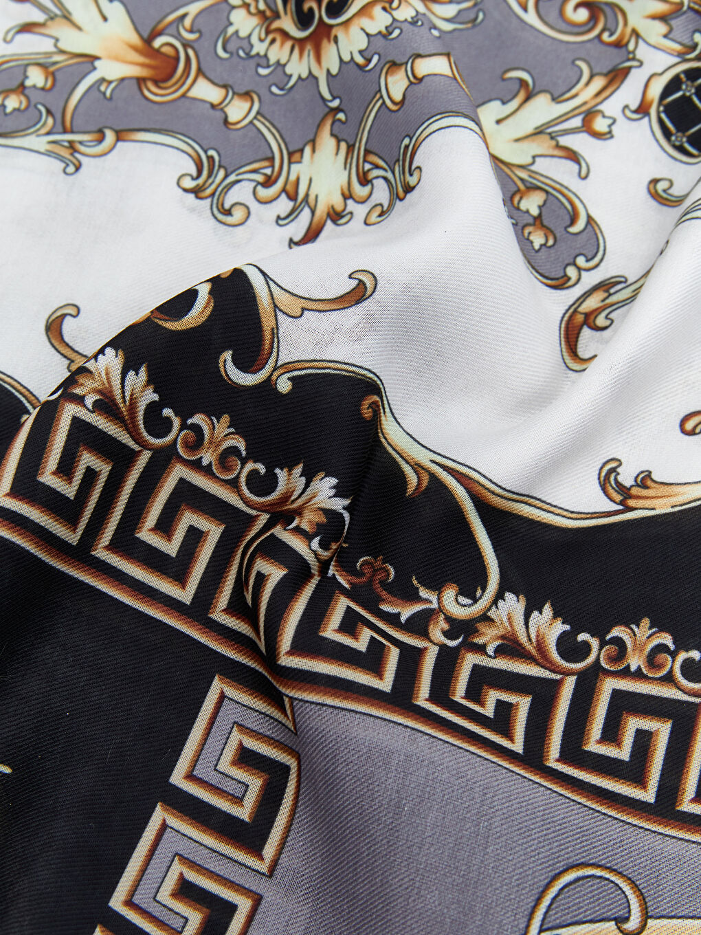 Ekru Desenli Kadın Şal-2