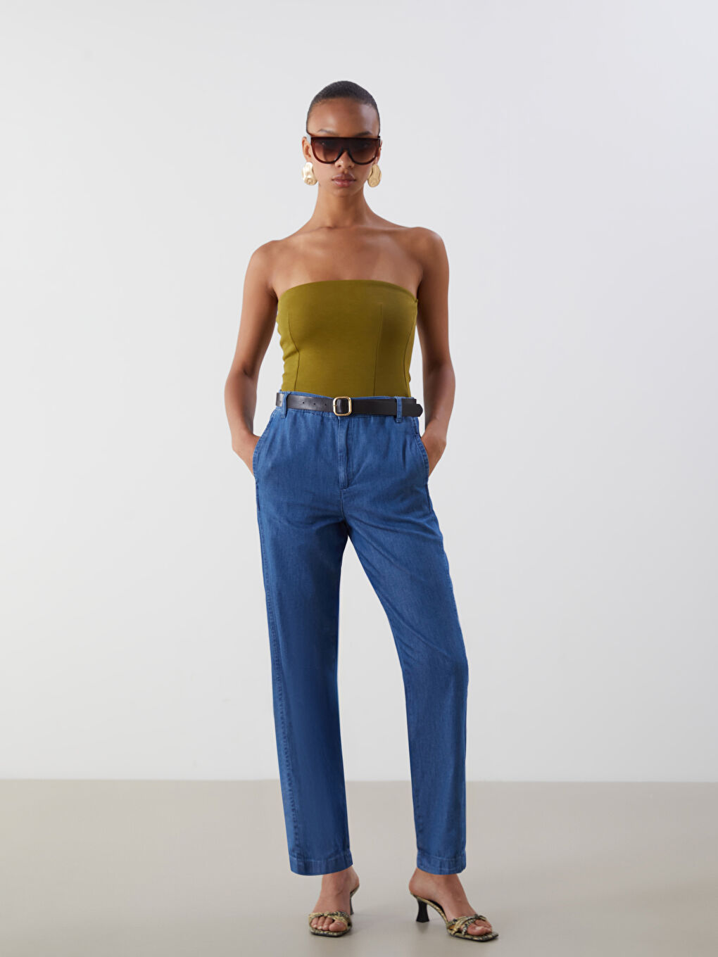 LCWAIKIKI Classic Elasticated Waist Slouchy Fit Women's Jeans -S5O928Z8-563