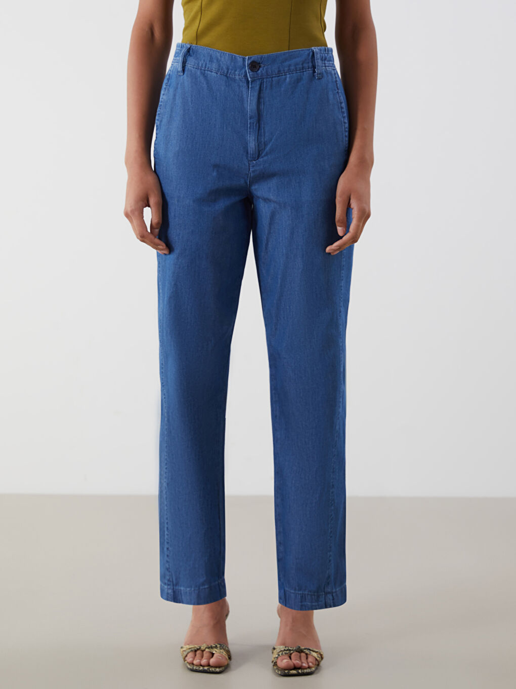 LCWAIKIKI Classic Elasticated Waist Slouchy Fit Women's Jeans -S5O928Z8-563
