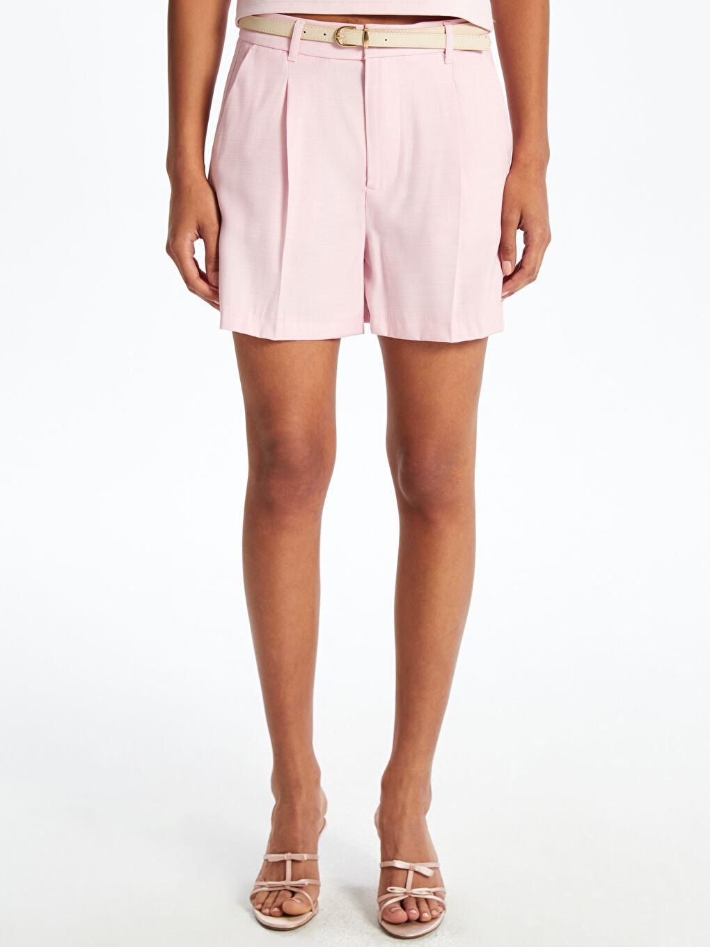 LCW Vision Belted Women's Shorts -S5O935Z8-FPZ