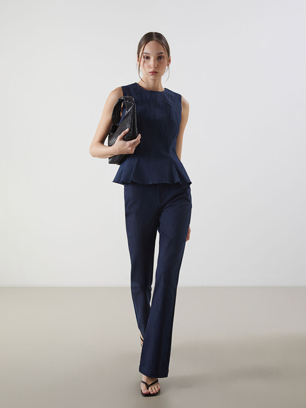 LCW Vision Slim Fit Flared Women's Trousers -S5O939Z8-ZGN
