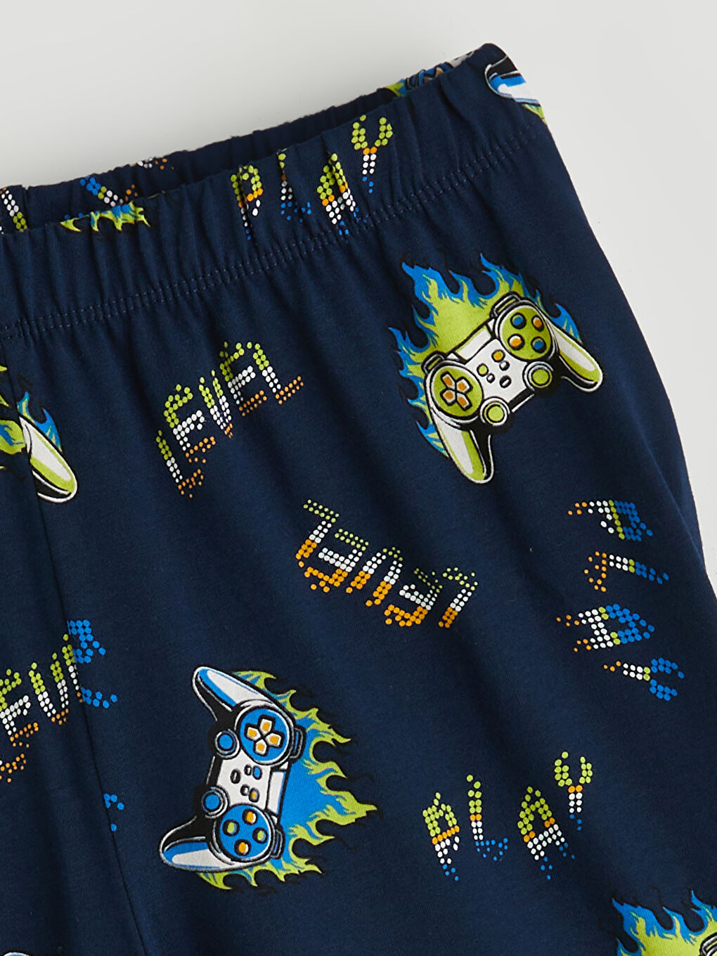 Lacivert Beli Lastikli Erkek Çocuk Pijama Şort-1