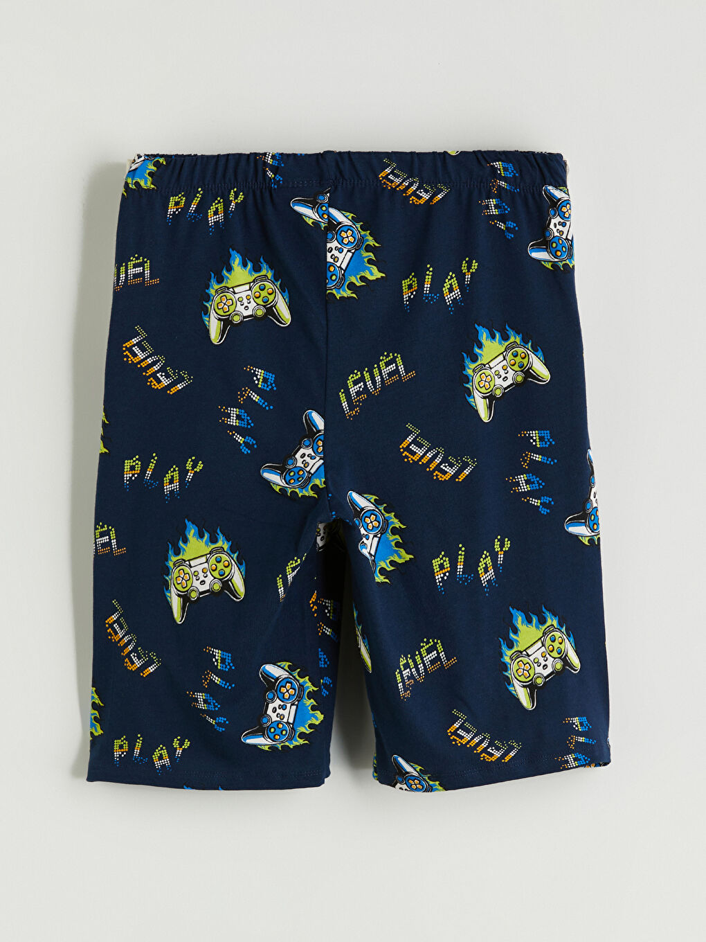 Lacivert Beli Lastikli Erkek Çocuk Pijama Şort-2