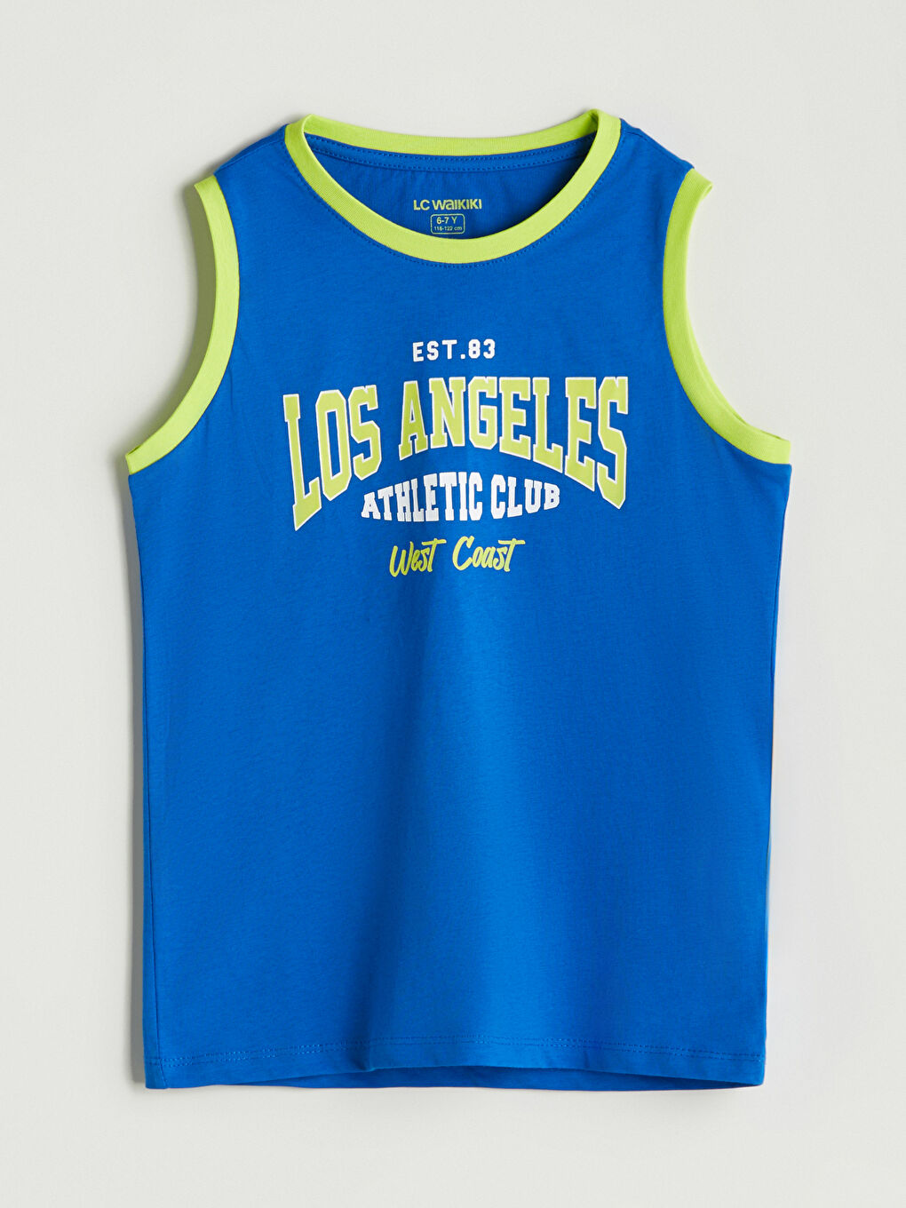 Crew Neck Los Angeles Printed Boys' Shortie Pyjama Set-1