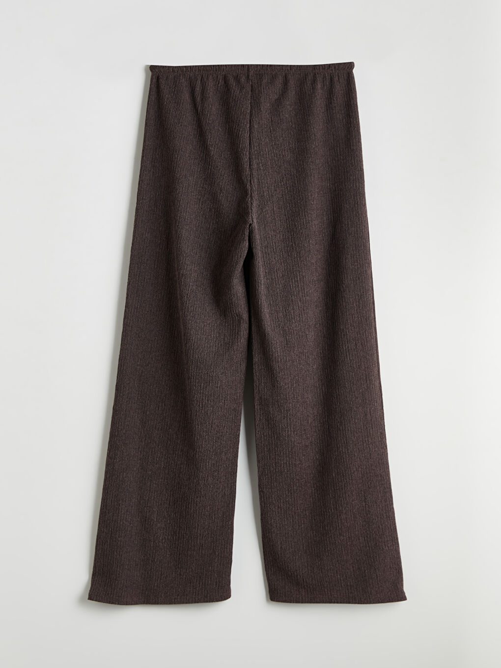 Kahverengi Beli Lastikli Dokulu Kadın Pantolon-5