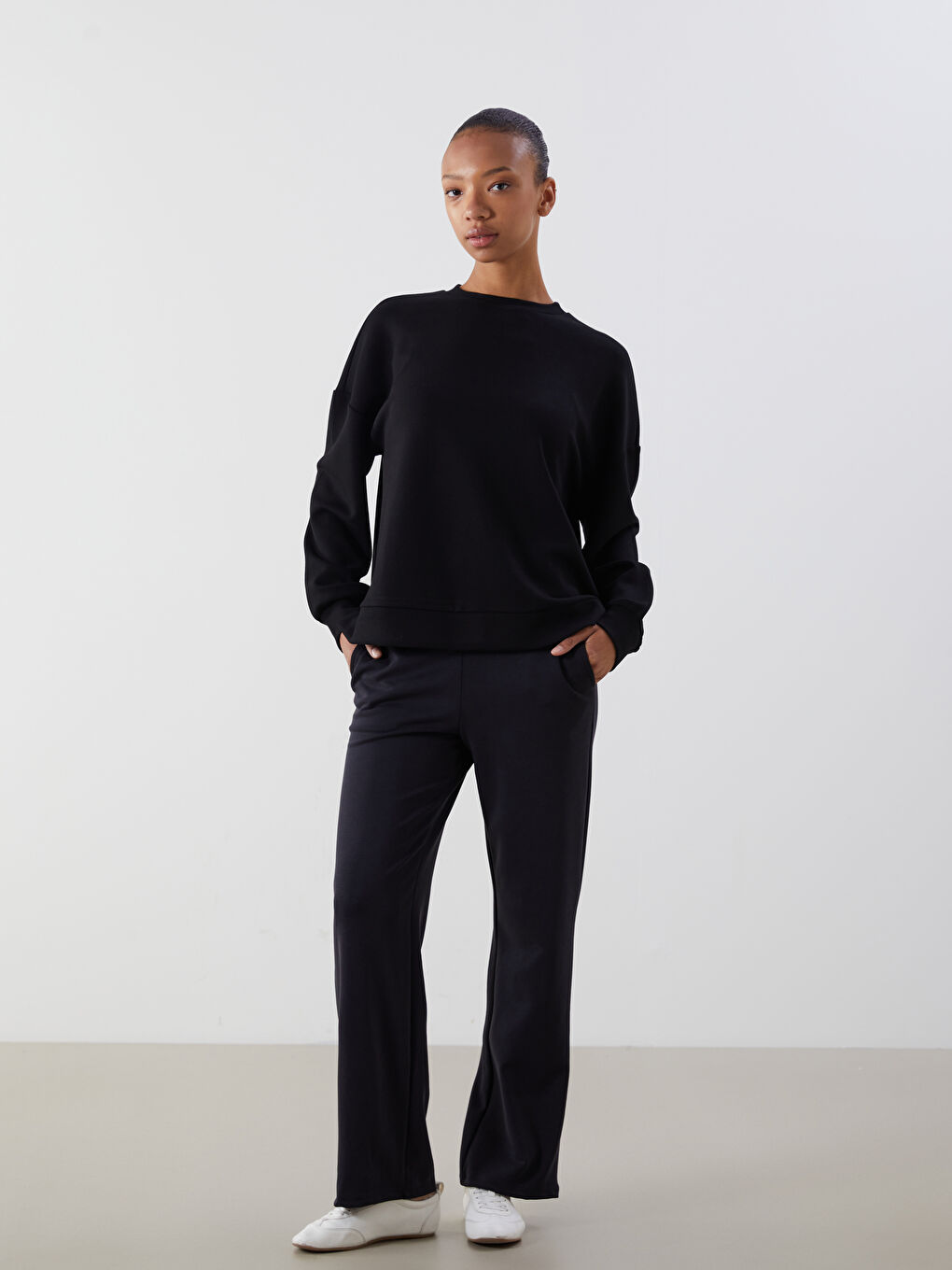 Women's Sweatpants with Elasticated Waist and Modal Blend -S5O983Z8-HJV