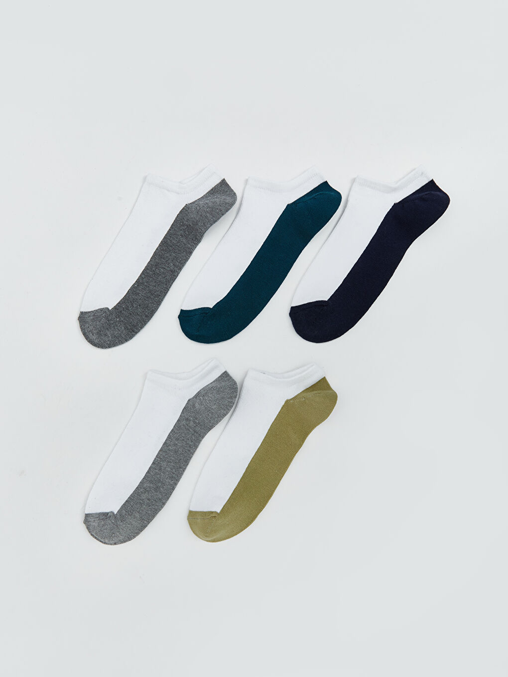 Plain Men's Booties Socks 5 Pack -S5O987Z8-K00