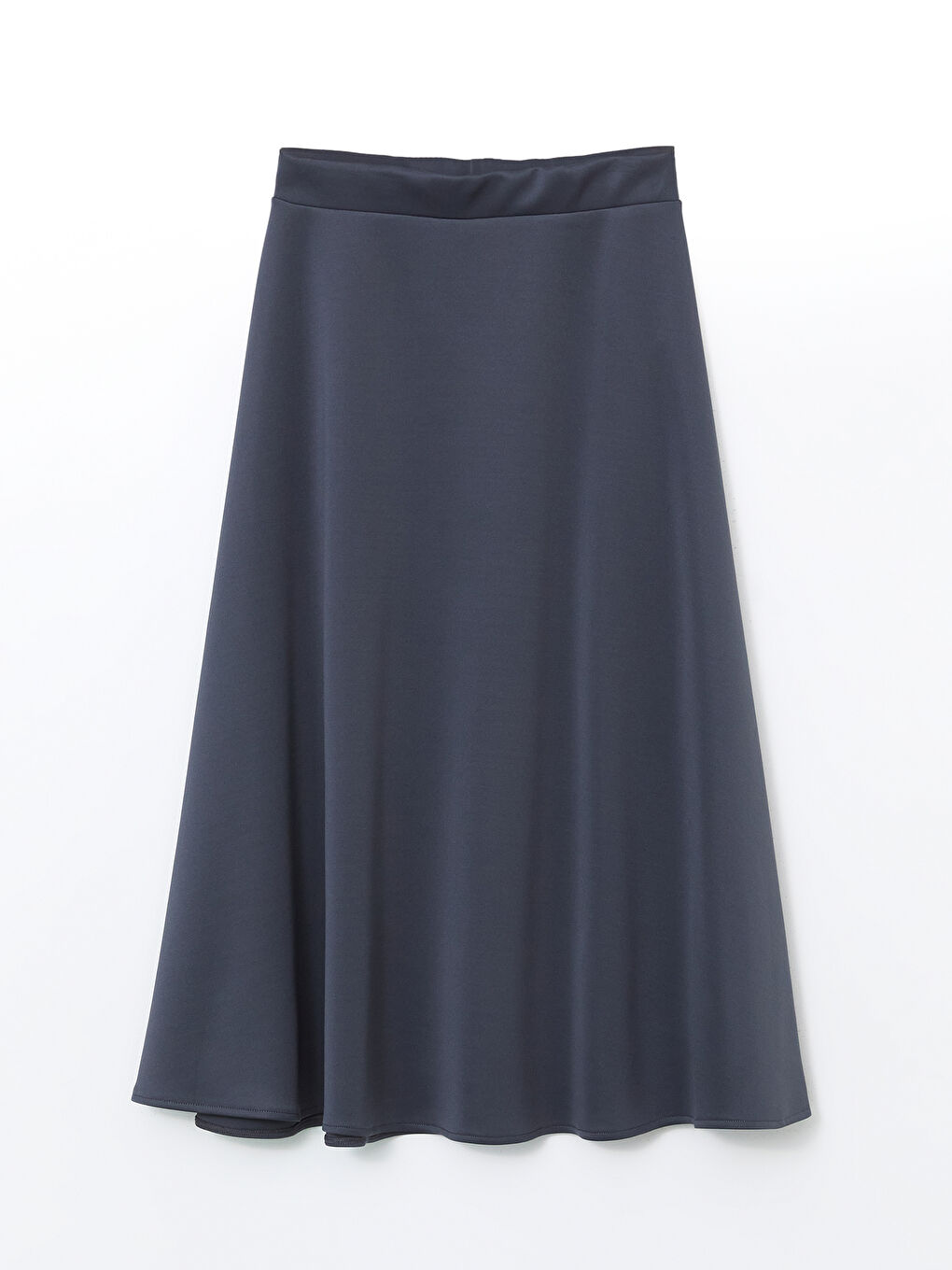 Gri Beli Lastikli A Kesim Etek-4