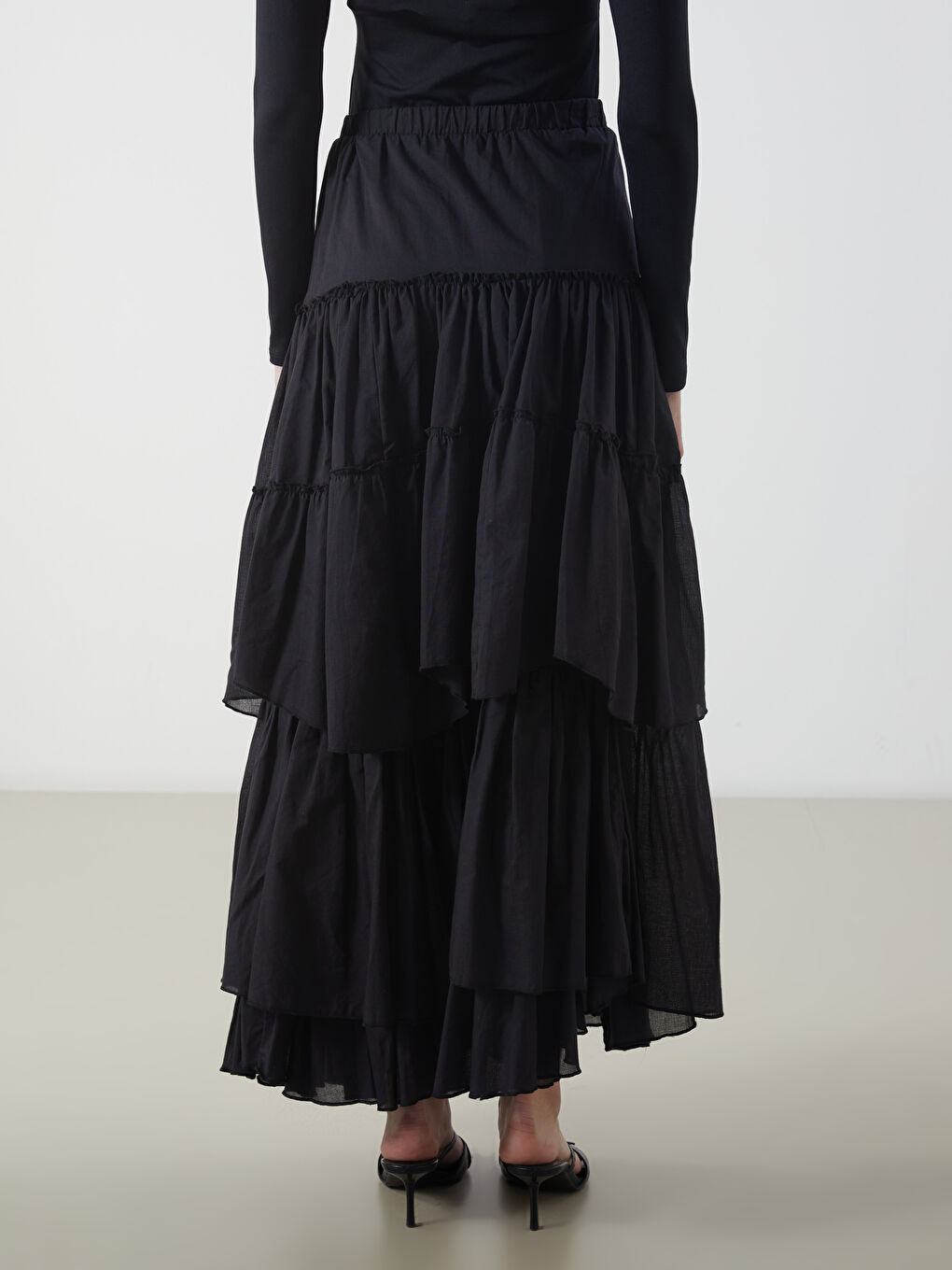 Siyah Beli Lastikli Katkat Etek-3