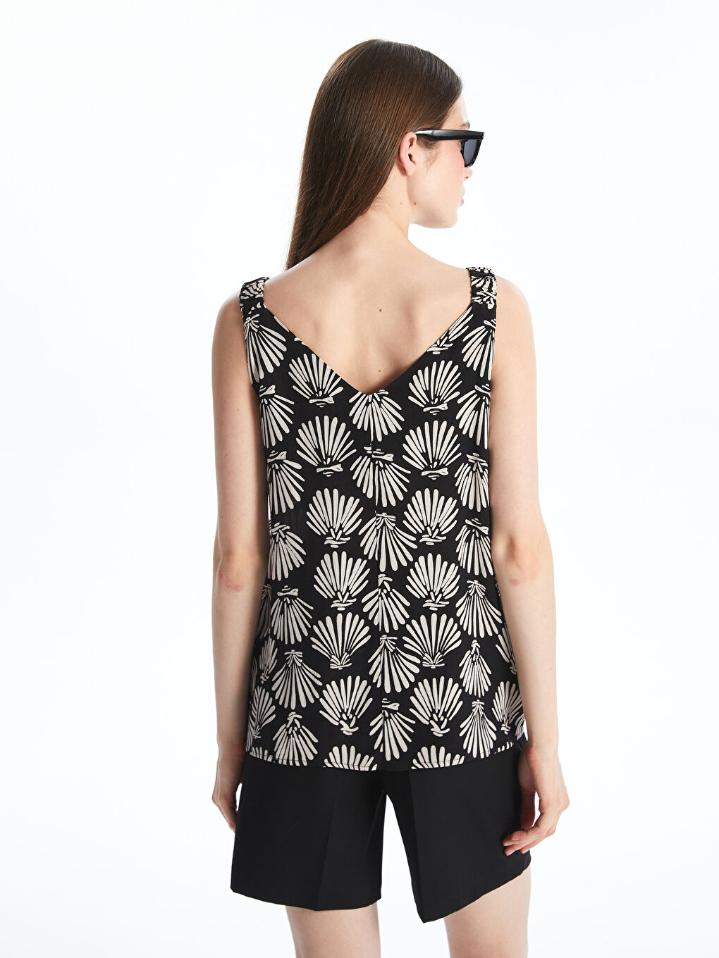 V-Neck Floral Blouse -S5OA39Z8-LQJ