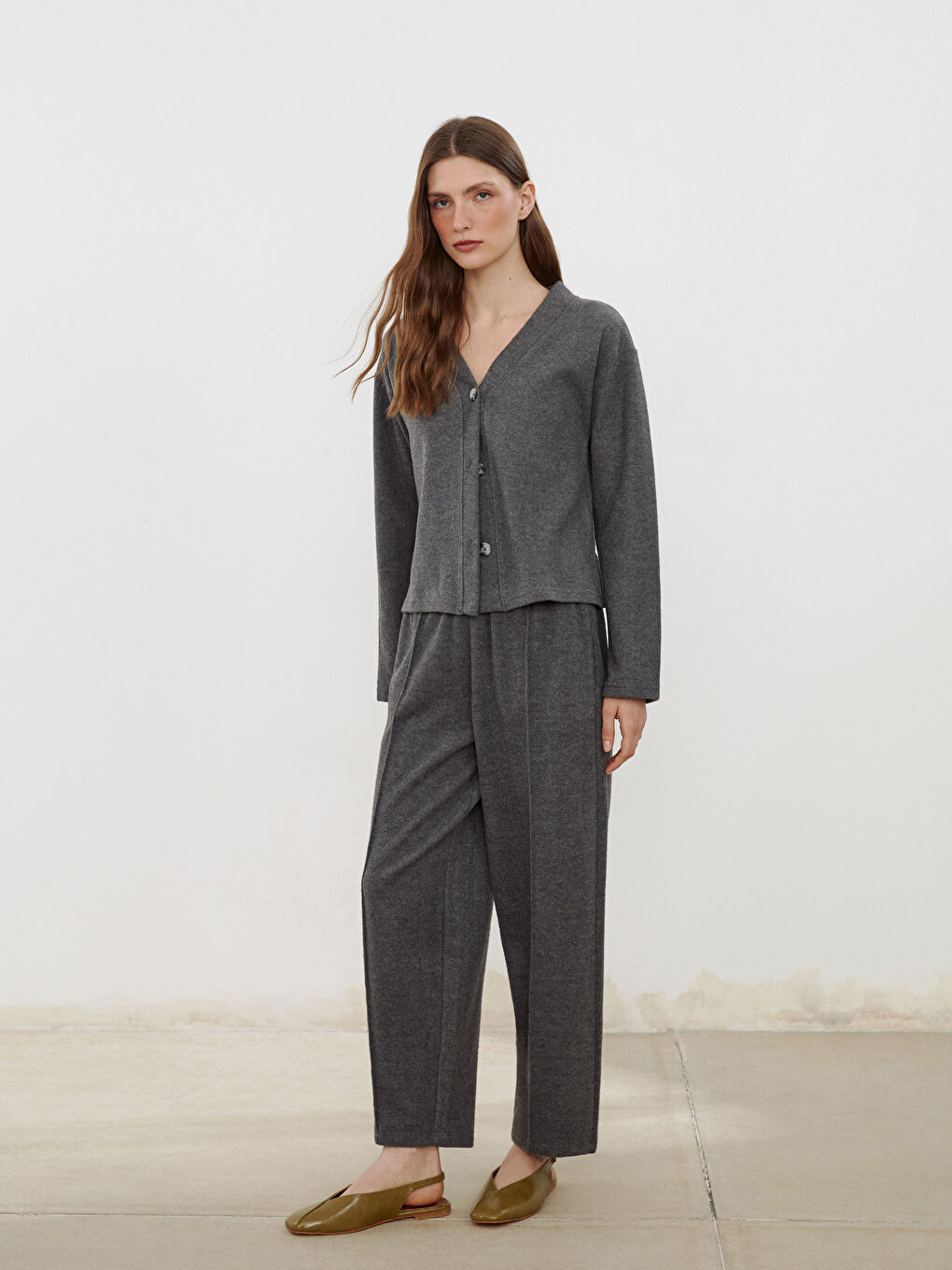 Elastic Waist Women Knitwear Trousers -S5OA48Z8-D5D