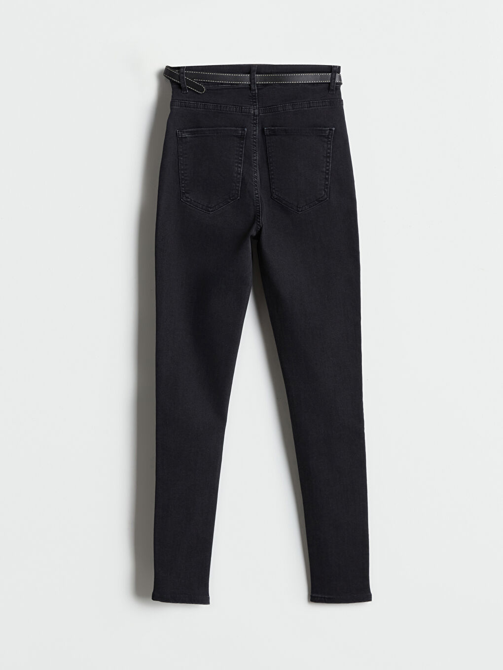 Siyah Beli Kemerli Jüpiter Süper Skinny Fit Kadın Jean Pantolon-5