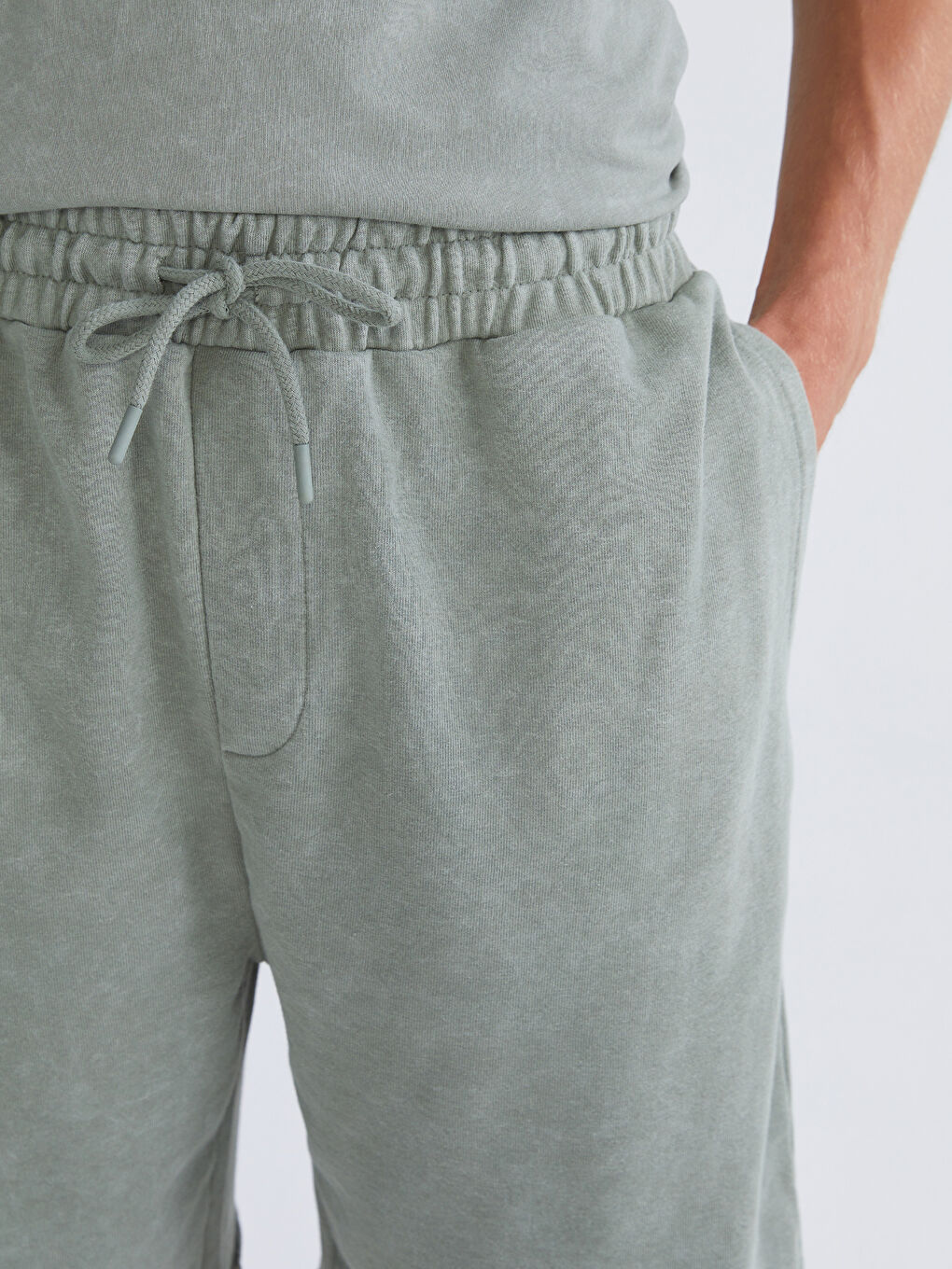 Yeşil Rahat Kalıp Erkek Şort-4