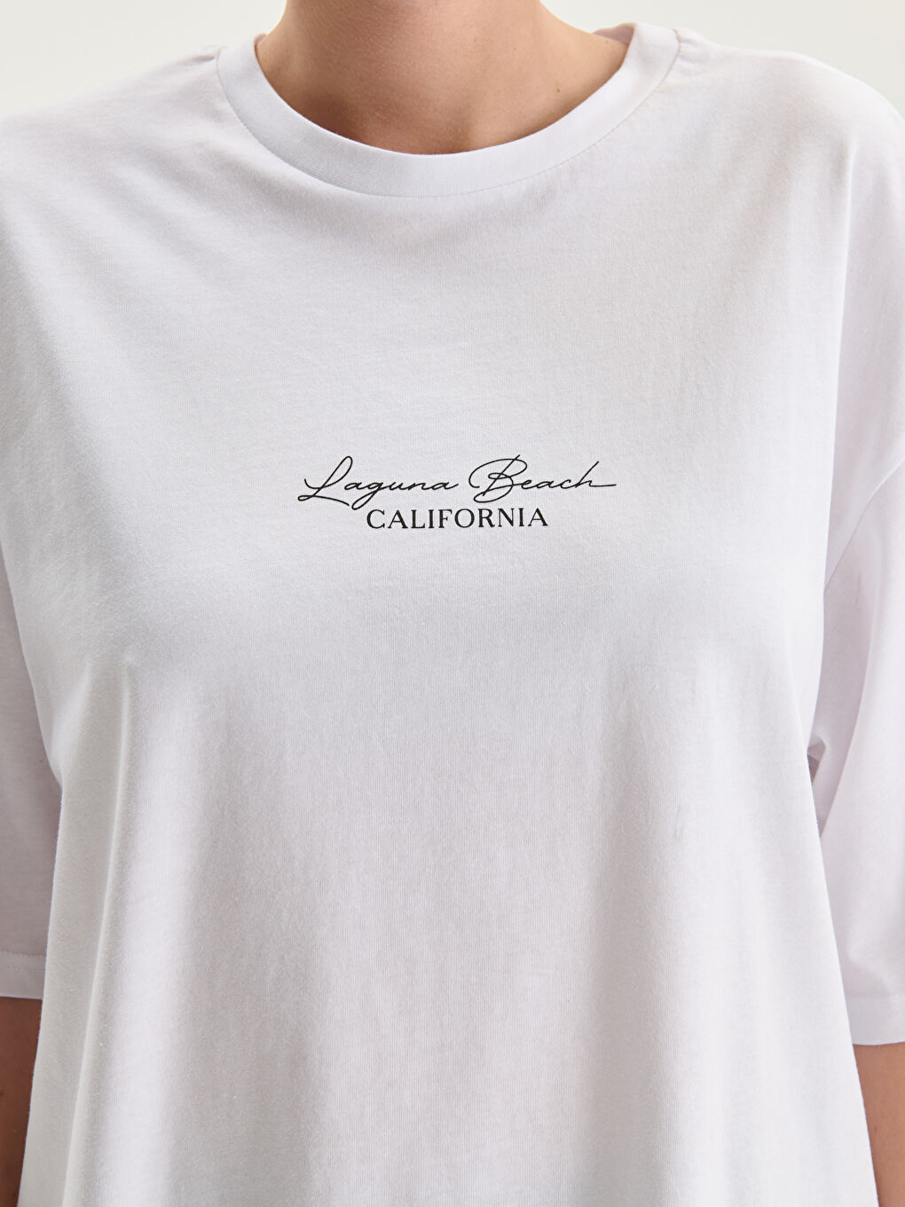 Crew Neck California Printed Women's T-Shirt-2