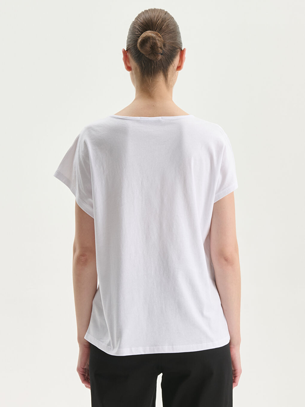 Crew Neck Butterfly Printed Women's T-Shirt-3
