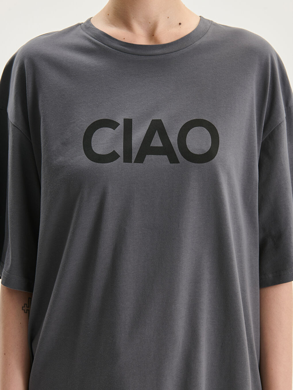 Crew Neck Printed Women's T-Shirt-2