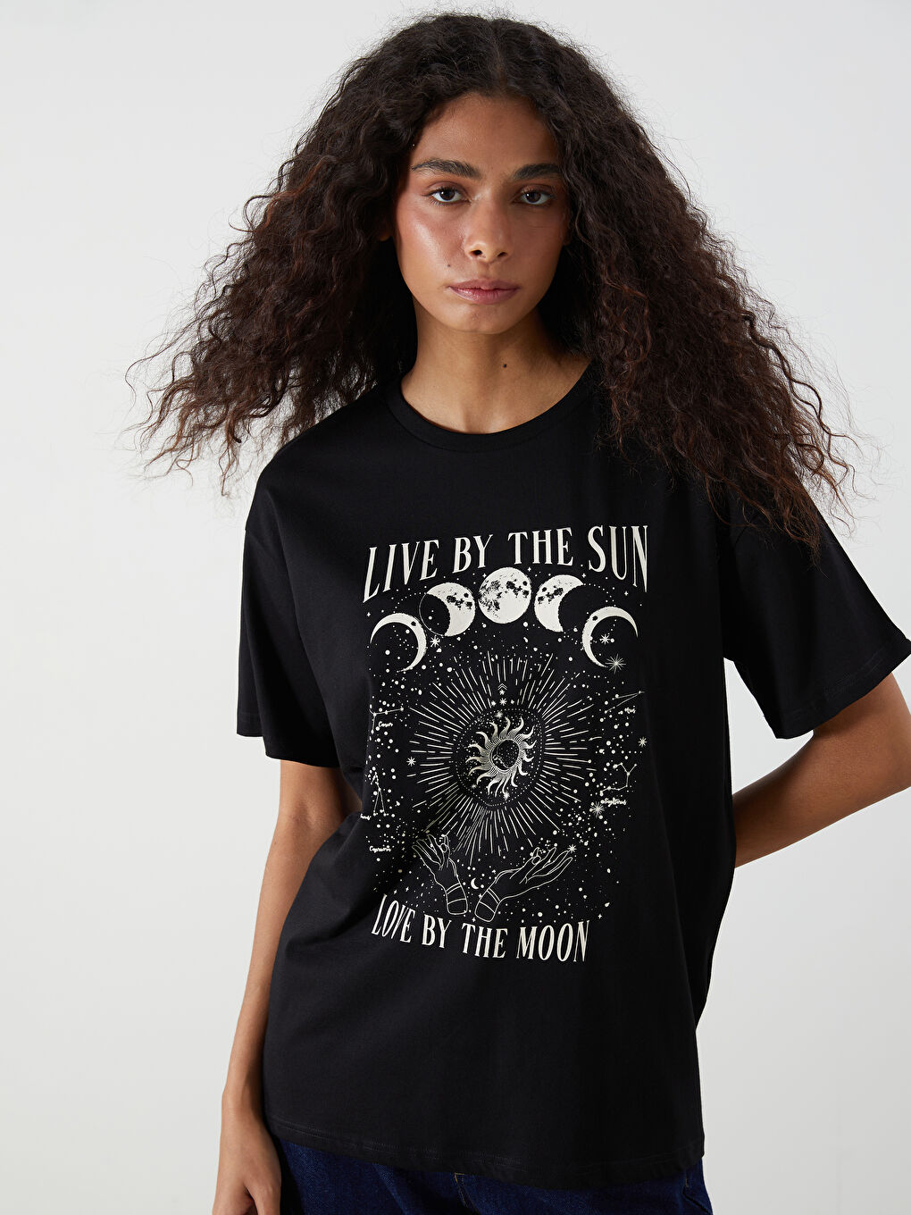T-shirt Imprimé à Col Rond pour Femmes