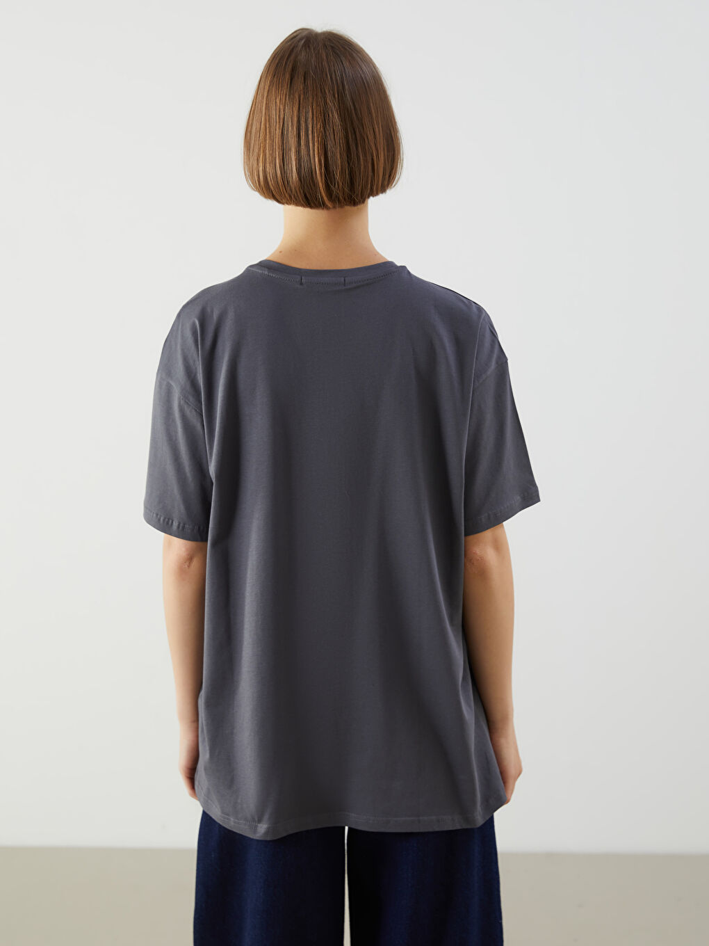 Crew Neck Leopard Print Women's T-Shirt-3