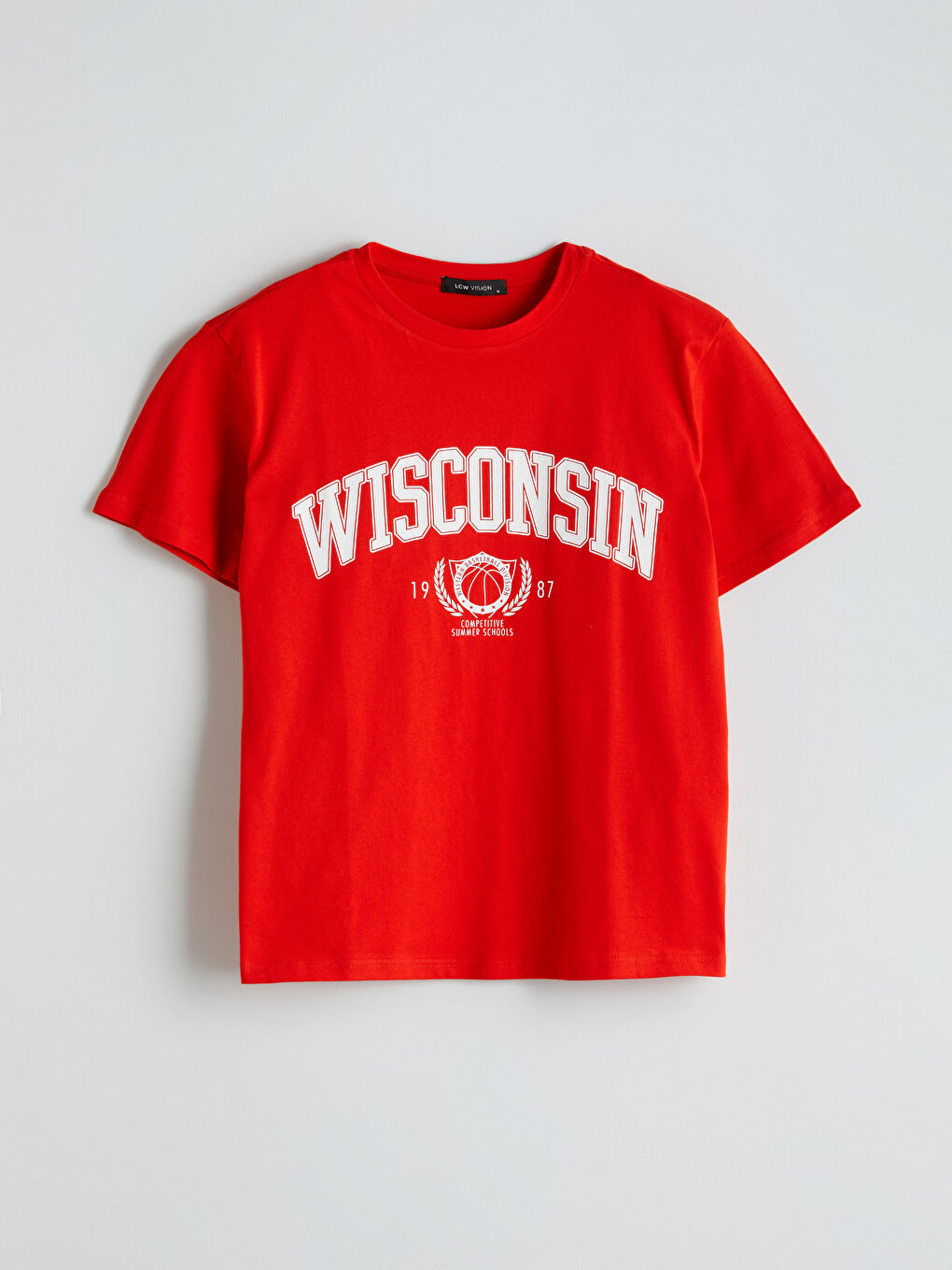 T-shirt pour Femmes Imprimé Wisconsin Col Rond-4