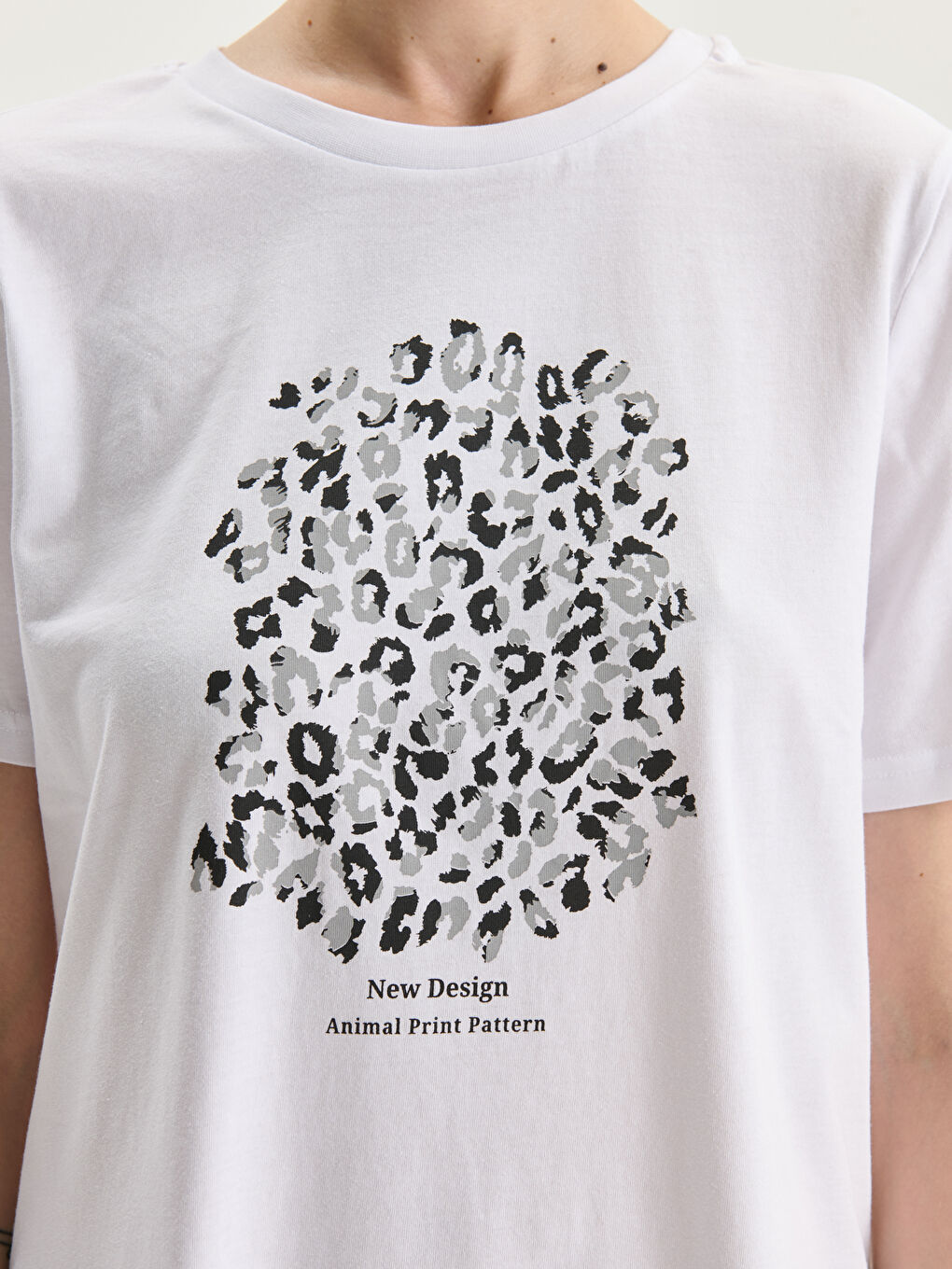 T-shirt Imprimé à Col Rond pour Femmes-2