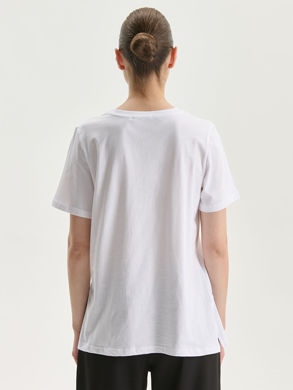 T-shirt Imprimé à Col Rond pour Femmes-3