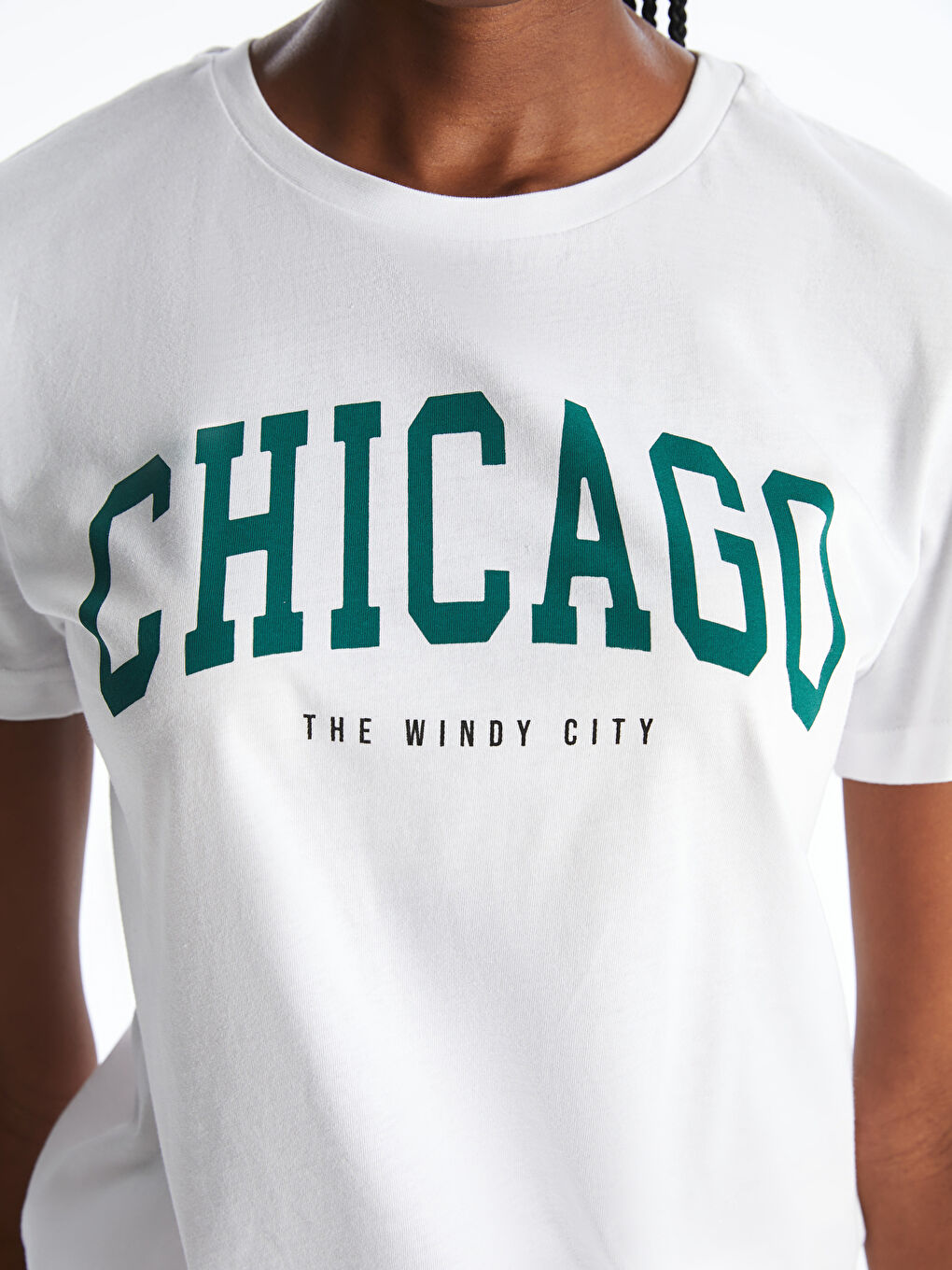 T-Shirt Col Rond Imprimé Chicago Pour Femmes-2