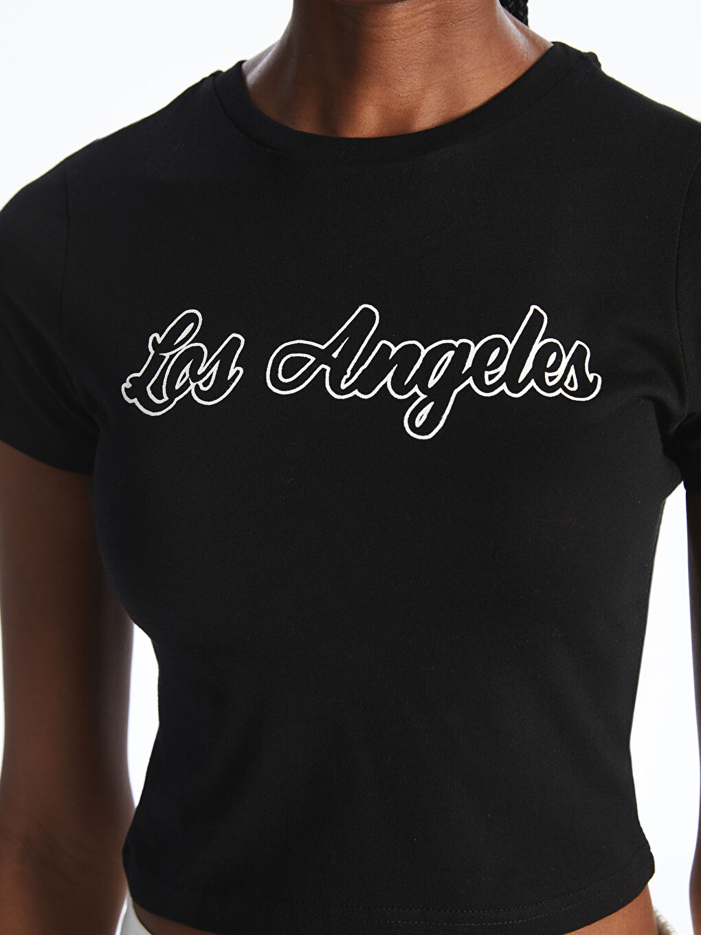 T-shirt à Col Rond Imprimé Los Angeles pour Femmes-2