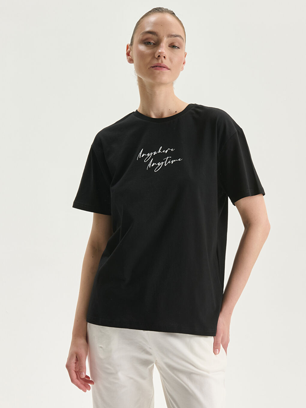 Crew Neck Printed Women's T-Shirt