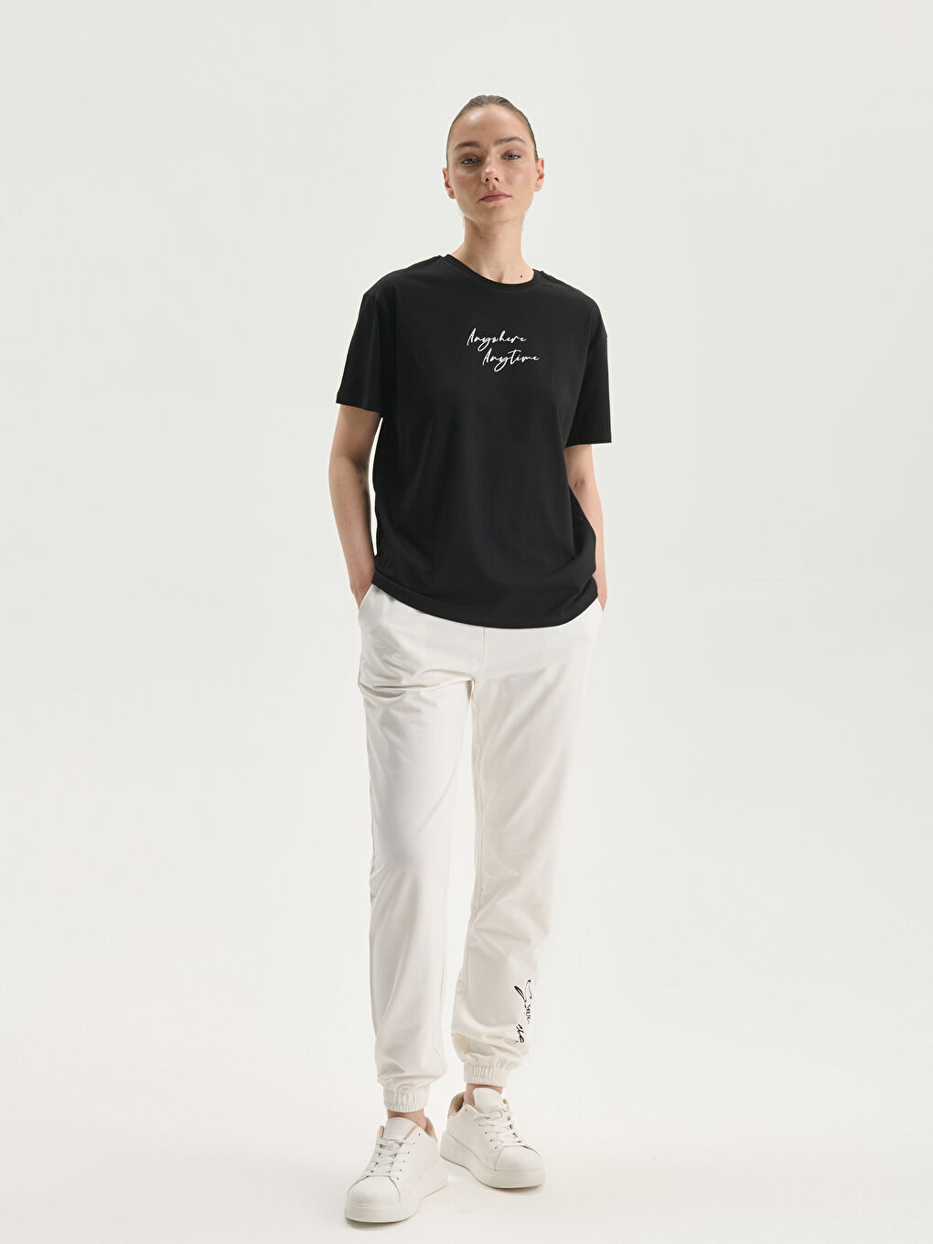Crew Neck Printed Women's T-Shirt-1