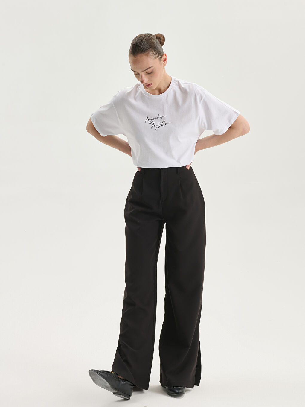 Crew Neck Printed Women's T-Shirt-1