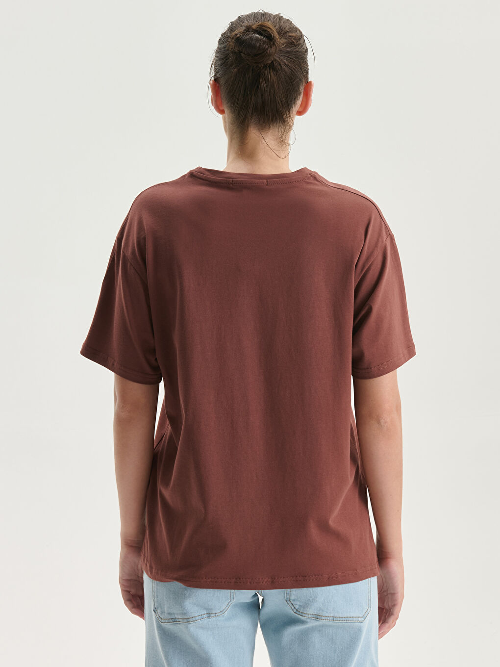 T-shirt Imprimé à Col Rond pour Femmes-3