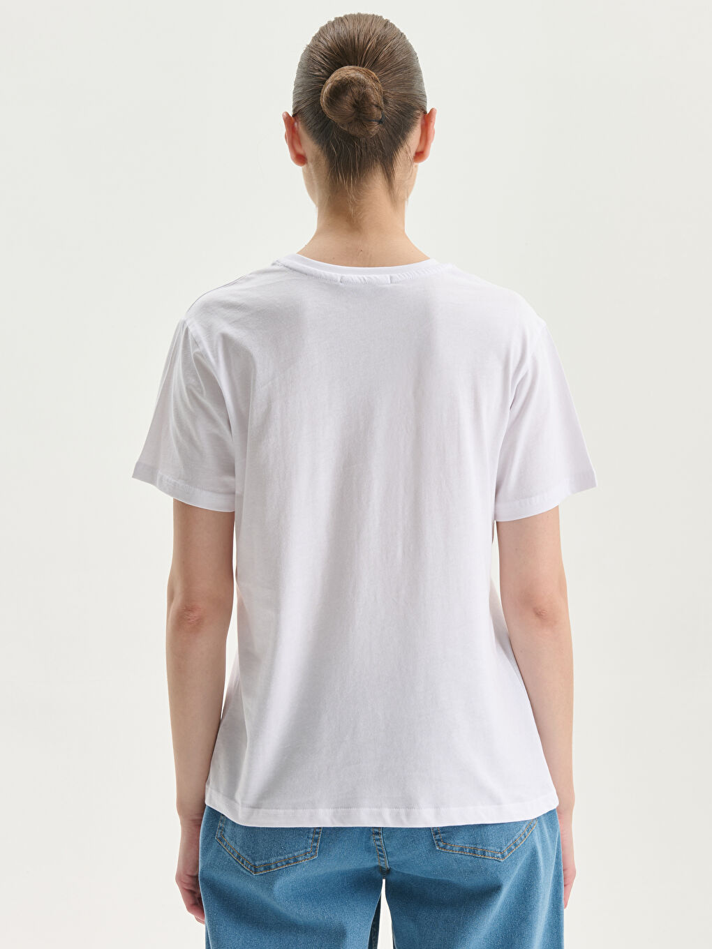 T-shirt Imprimé à Col Rond pour Femmes-3
