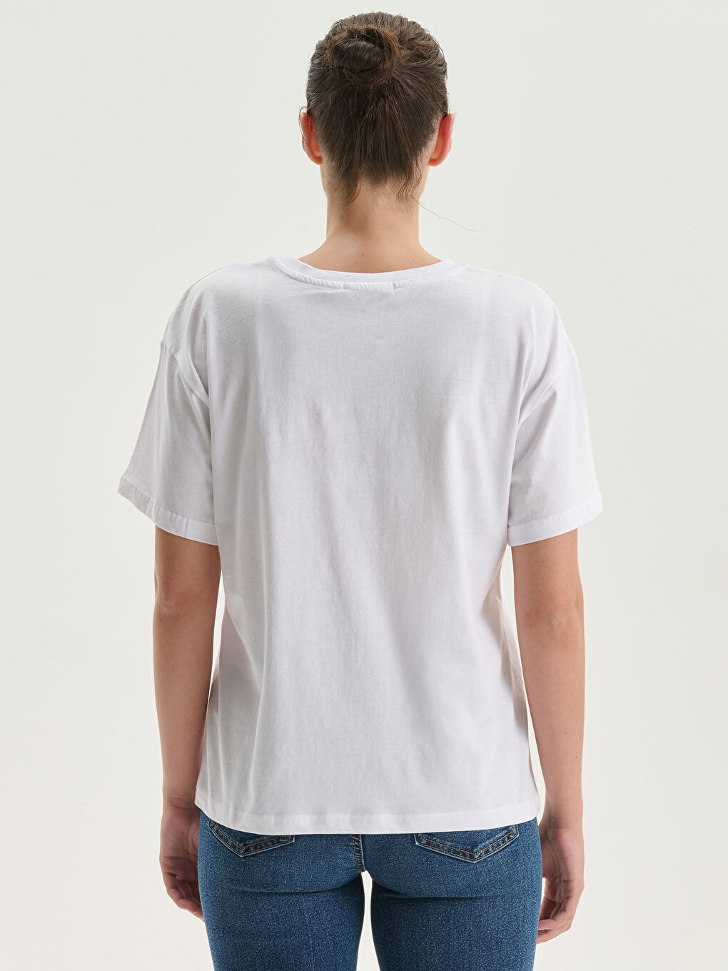 Crew Neck Printed Women's T-Shirt-3