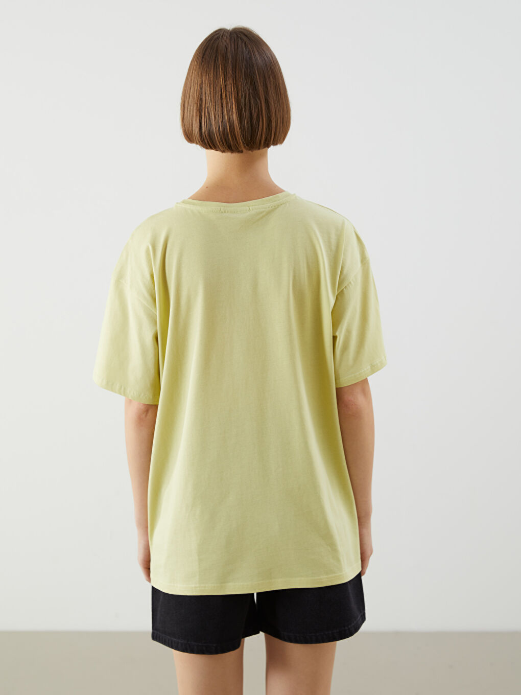 Crew Neck Printed Women's T-Shirt-3