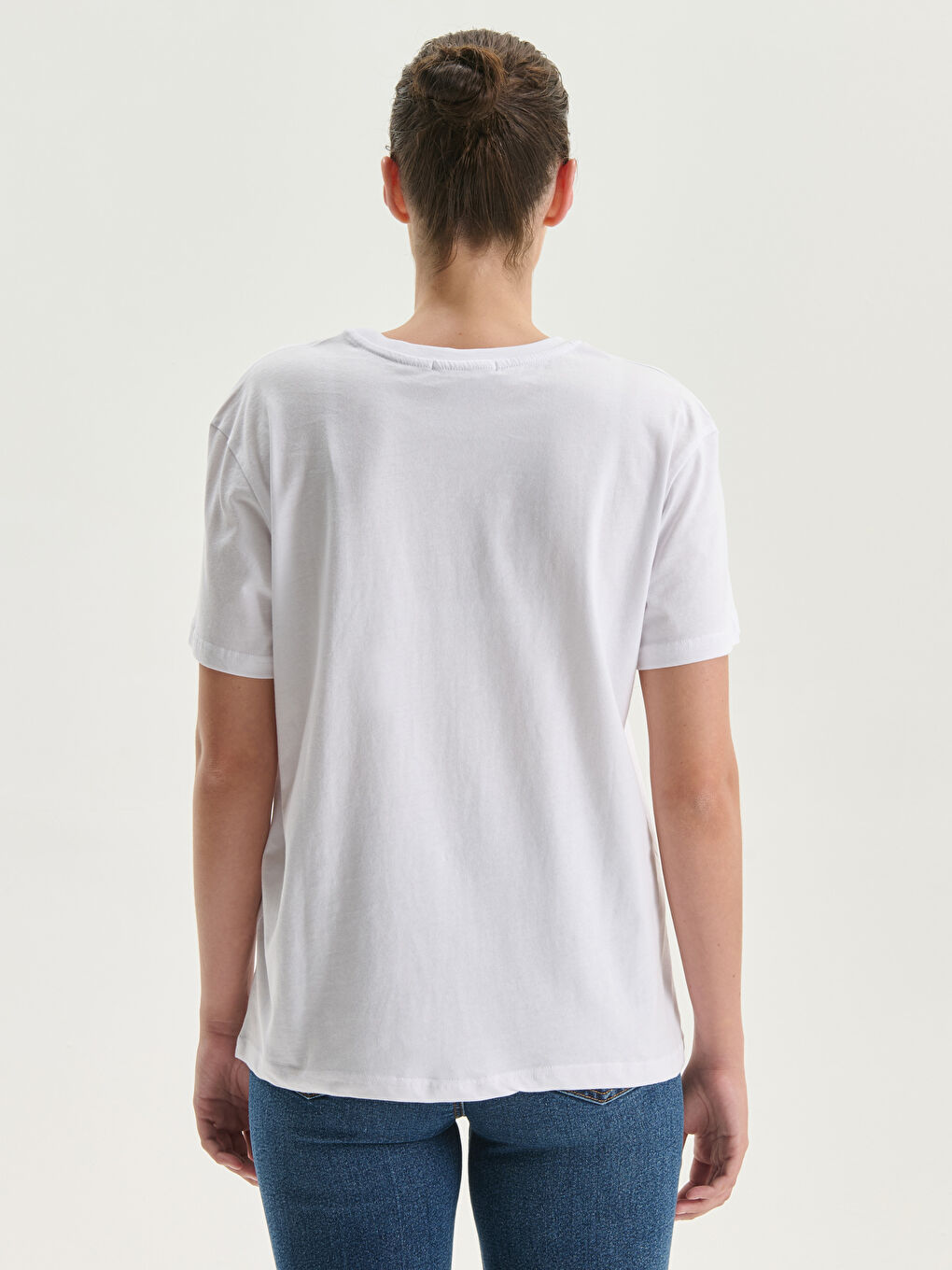 T-shirt Imprimé à Col Rond pour Femmes-3