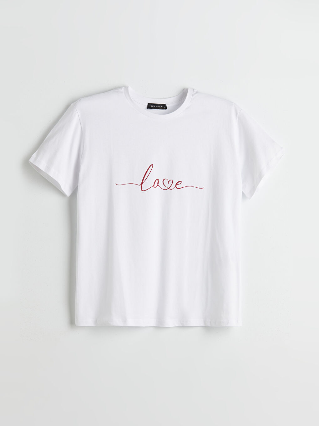 T-shirt Imprimé à Col Rond pour Femmes-4