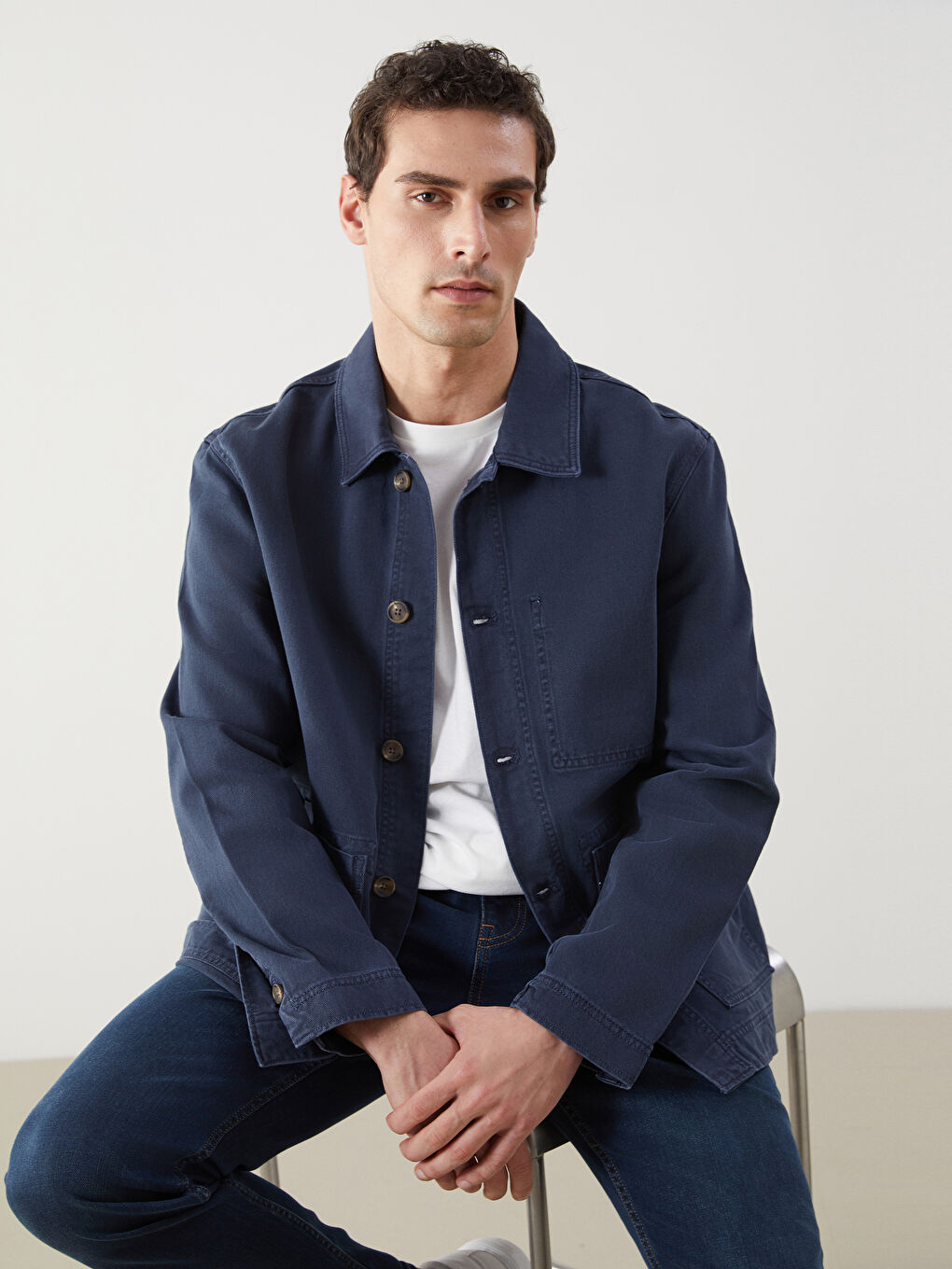 Relaxed Fit Men's Denim Jacket -S5OB26Z8-RXZ