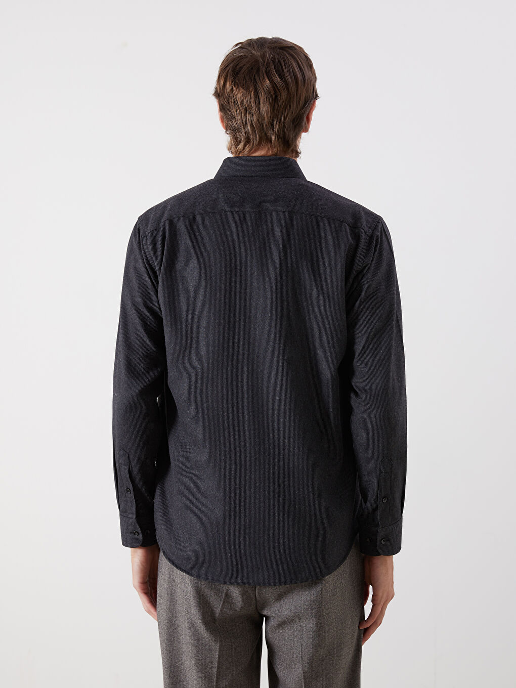 Regular Fit Long Sleeve Men's Shirt -S5OB27Z8-CTH