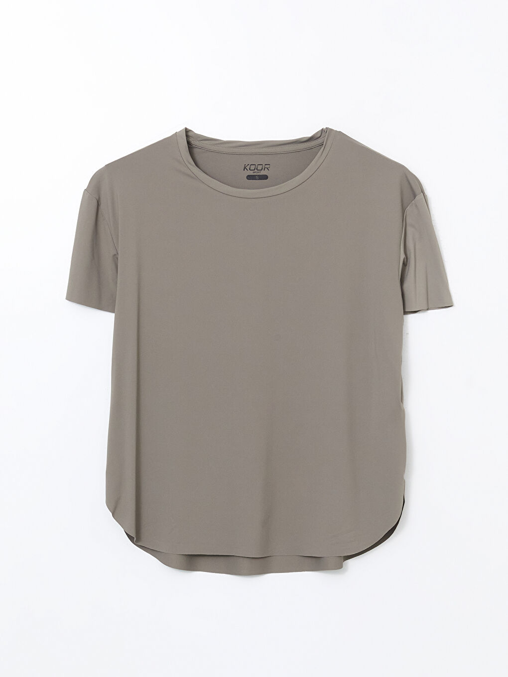 Haki Bisiklet Yaka Modal Karışımlı Kadın Spor Tişört-4