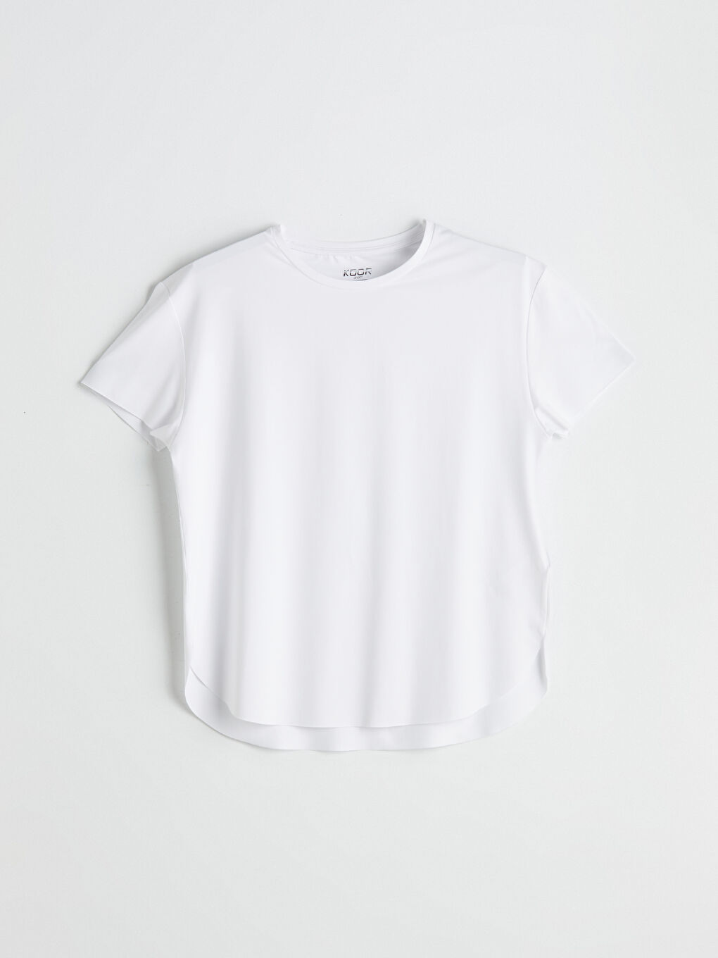 تي شيرت رياضي للسيدات بياقة دائرية بمزيج مودال-4